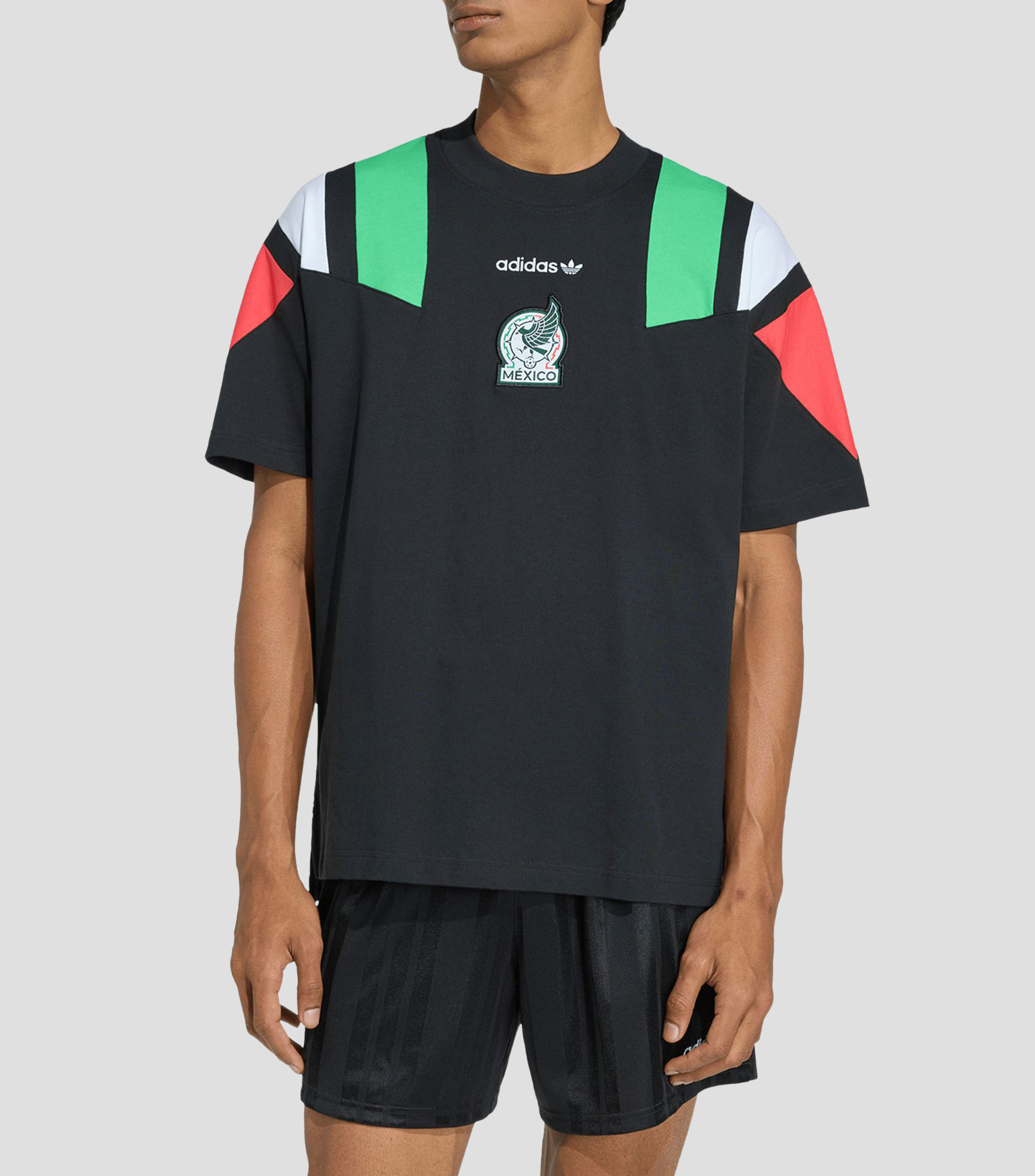 Playera cuello redondo manga corta lisa México Hombre